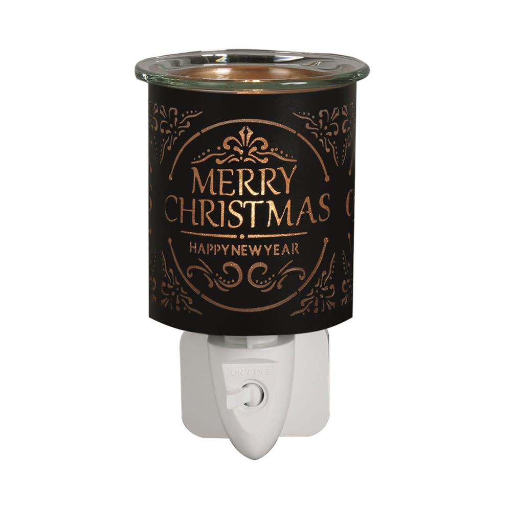 Aroma Black & Gold Merry Christmas Plug In Wax Melt Warmer £13.04